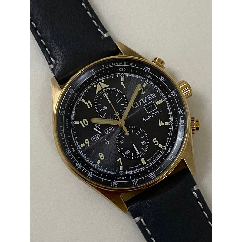 นาฬิกาข้อมือ Citizen Eco-Drive Chronograph Black Dial Men's Watch CA0773-15E