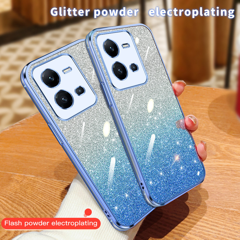 เคส Vivo V23 V25 V23E ขายดี ซิลิโคนนุ่ม เพชร แฟลช กันกระแทก เคสโทรศัพท์ หรูหรา