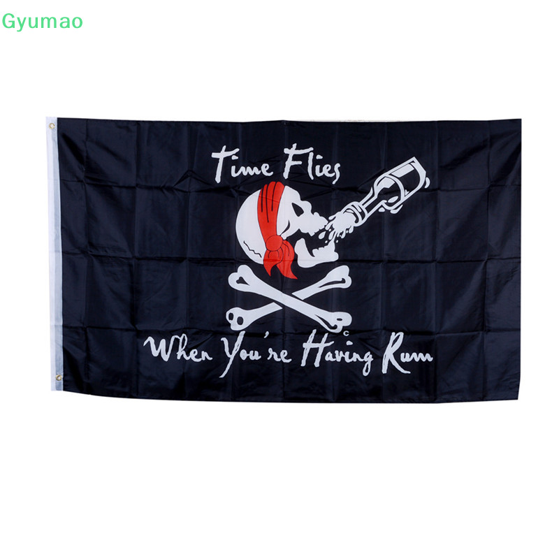 [Gyu] ธงโจรสลัด ลายหัวกะโหลก Jolly Roger 90*150 ซม. สําหรับตกแต่งปาร์ตี้ฮาโลวีน
