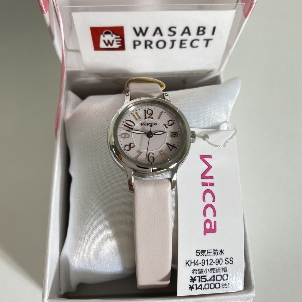 [Authentic★Direct from Japan] CITIZEN KH4-912-90 Unused Wicca Solar Crystal glass Pink SS Women Wrist watch นาฬิกาข้อมือ