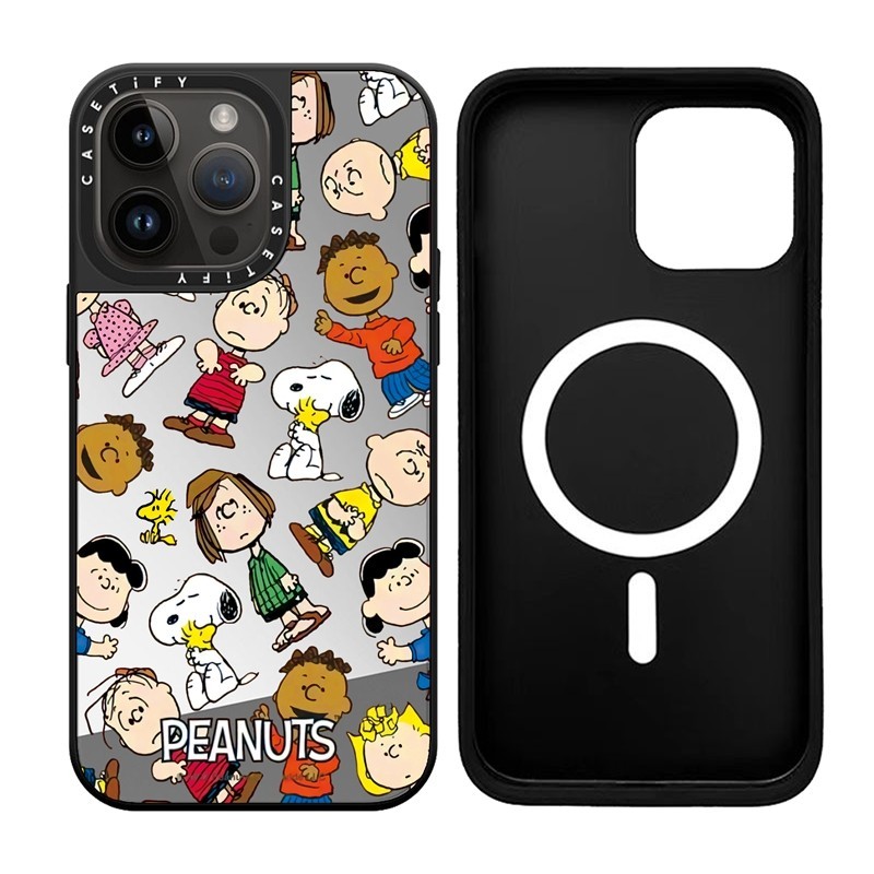 High Quality CASETiFY Snoopy Hard Case For iPhone 15 14 Plus 13 12 11 Pro Max Mirror Cover Casing