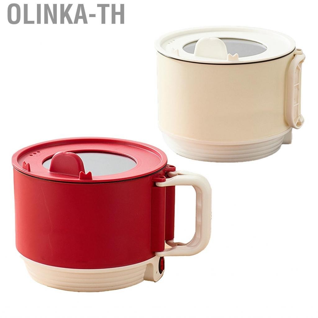 Olinka-th Mini Electric Cooker  Fast Heating Hot Pot for Noodles