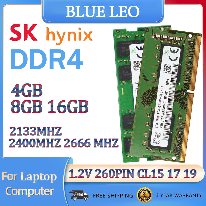 Sk Hynix 4GB 8GB 16GB RAM DDR4 2133Hhz 2400Mhz 2666Mhz PC4 1Rx8 2Rx8 17000 19200 21300 หน่วยความจําแ