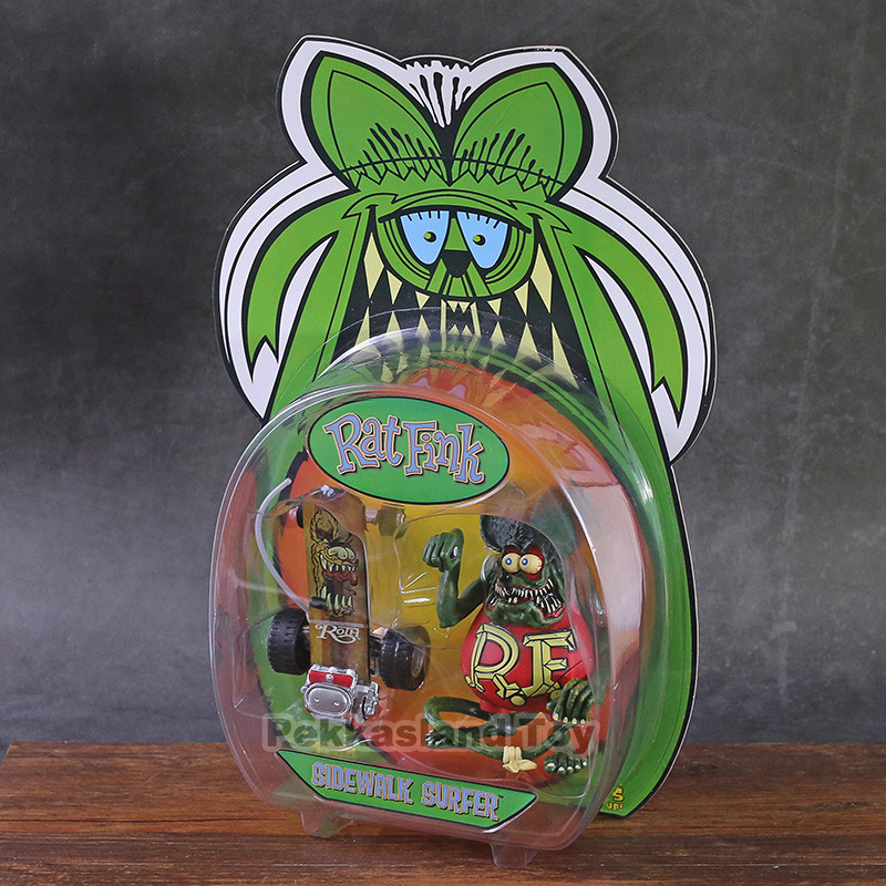 Rat Fink Sidewalk Surfer สเก ็ ตบอร ์ ดหลวมของเล ่ น Big Daddy Ed Roth Action Figure