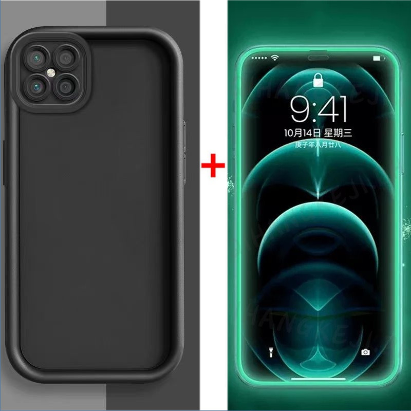 2in1 เคสโทรศัพท์ + กระจกนิรภัยส่องสว่าง VIVO Y36 Y27 Y02 Y02a Y02t Y35 Y16 Y20 Y20i Y12a Y12s Y20g Y