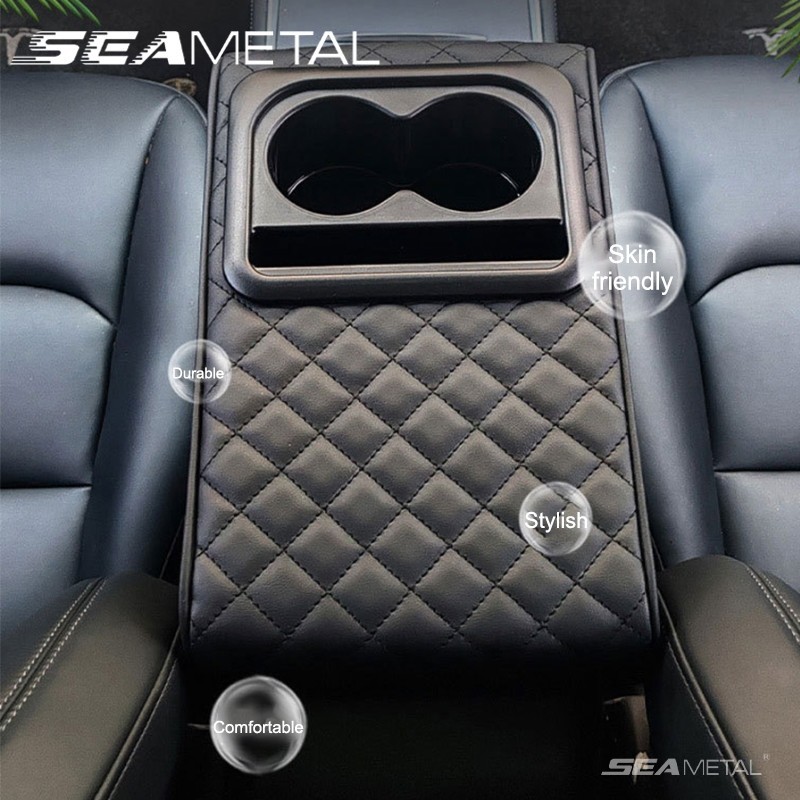 Seametal ที่วางแขนในรถยนต์ ที่วางแขน ที่วางแขน ที่วางแก้ว ที่วางโทรศัพท์ ที่วางแขน คอนโซลกลาง แบบสากล