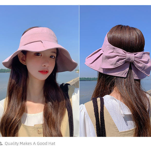 หมวกกันแดดกันแดดหมวกกันแดดทรงโบว์ UV