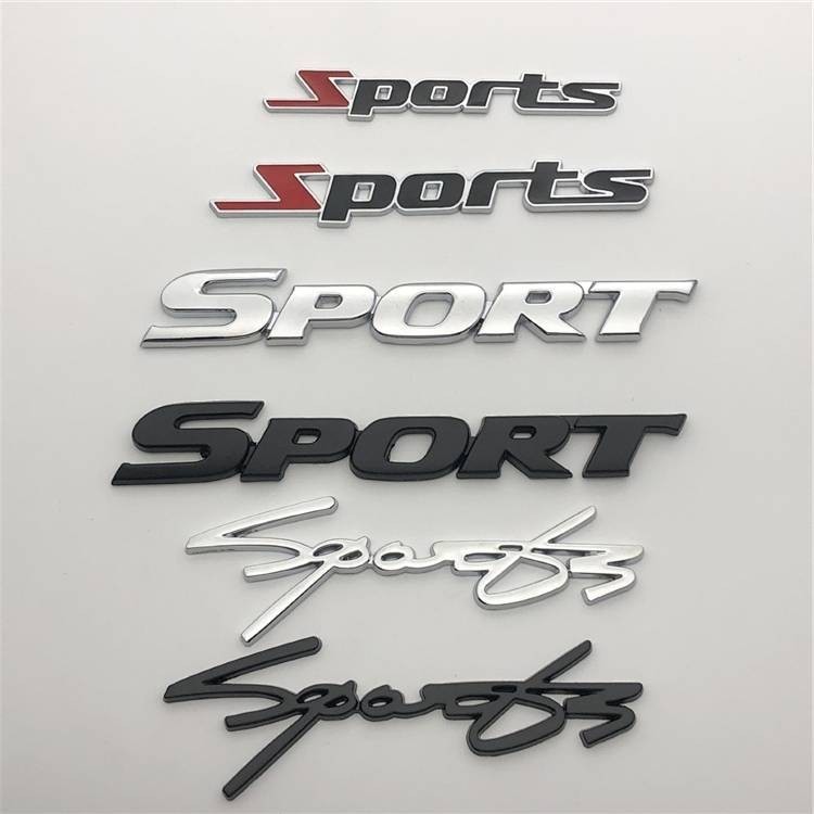 Sport Sport Modified Car Badge Sport Metal 3d Stereo Car Stickers Tail Tag Auto Labeling Door Panel Side Seam Label FHfZ