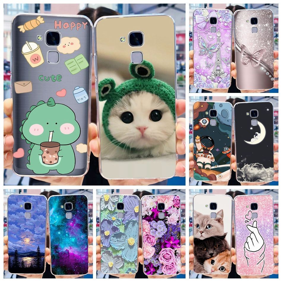 เคส Huawei GT3 / GR5 Mini NEM-L21 NMO-L22 ลายแมวไดโนเสาร์น่ารัก ซิลิโคนนิ่ม TPU เคสโทรศัพท์