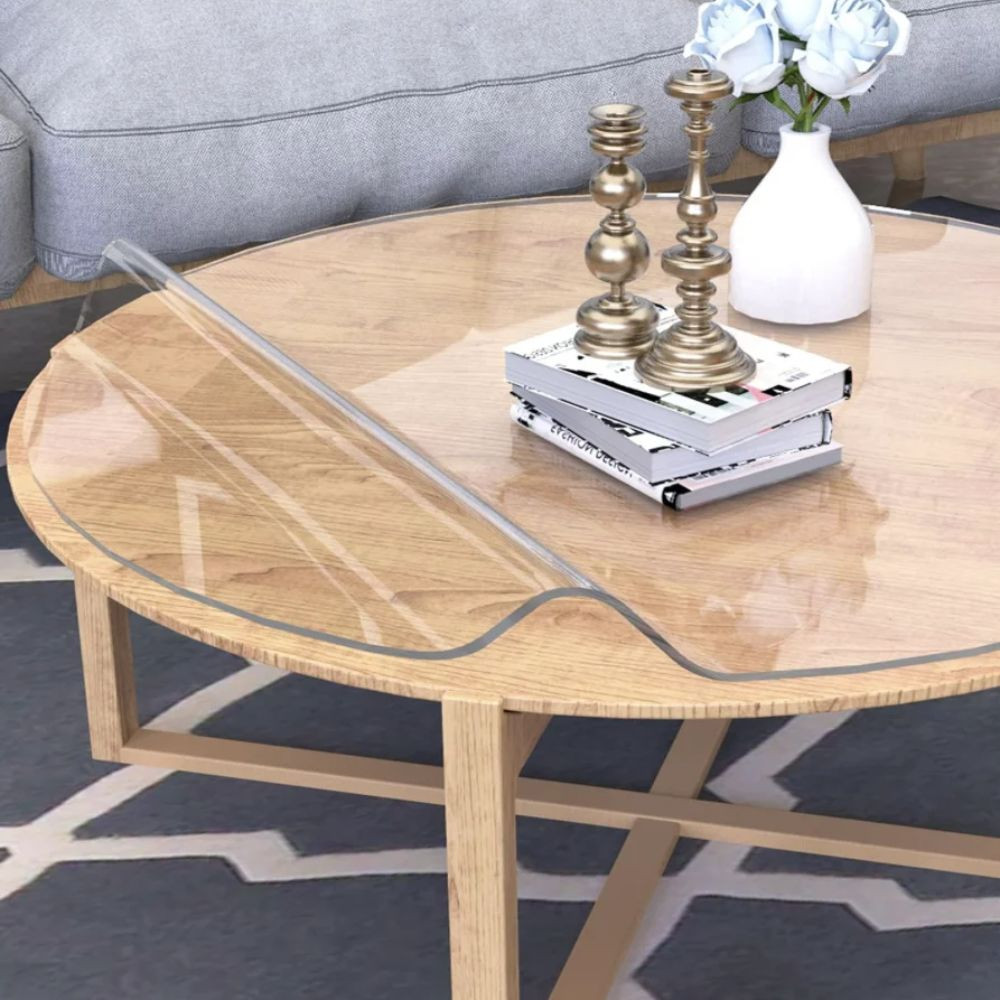 Giovanni ผ้าปูโต๊ะ PVC ใส ทรงกลม กันน้ํามัน กันน้ํามัน สําหรับโต๊ะทานอาหาร ใช้ในครัวเรือน - รูปที่ 5