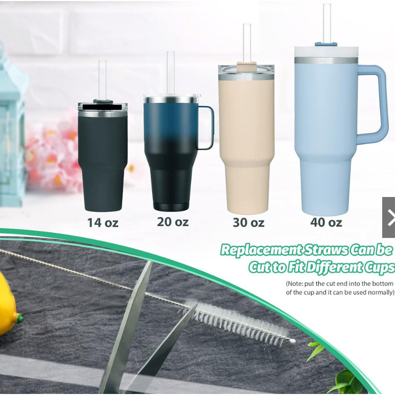 Stanley Adventure Travel Compatible Cup Replacement Straw เข้ากันได้กับ Stanley 20 และ 30/40ml