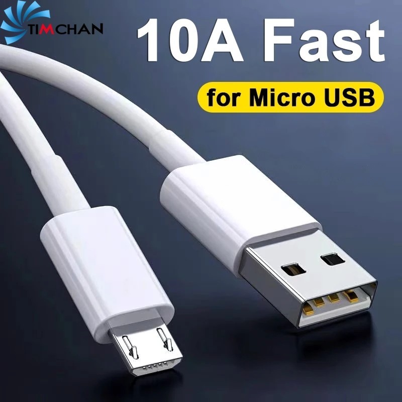 10a Android สายชาร์จเร็ว - สายไฟโทรศัพท์ - ป้องกันการงอ, ทนทาน - สายชาร์จข้อมูล Micro-USB Type C - สายชาร์จแบตสํารองคอมพิวเตอร์ - สายชาร์จส่งข้อมูล