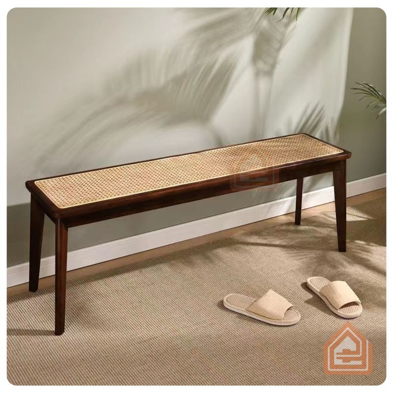 ใหม่ไม้หวาย bench รองเท้าเปลี่ยนสตูลห้องนอนห้องโถงทางเดิน multi-function