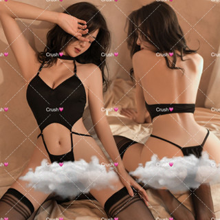 Crush💘ชุดบอดี้สูทเซ็กซี่ รวมบอดี้สูทเทา-ดำ ชุดนอนไม่ได้นอน ช…
