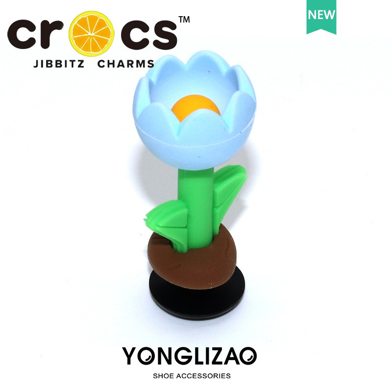 JIBBITZ cross charms ตัวติดรองเท้า กุหลาบ/ทิวลิป3D ตัวติดรองเท้า cross