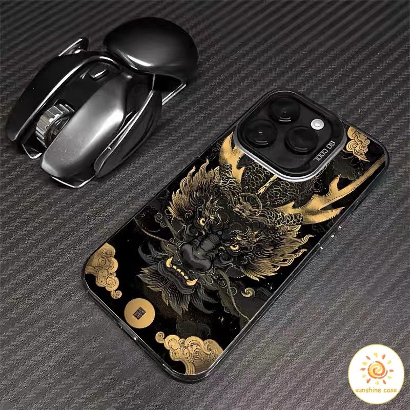 เคสโทรศัพท์ปุ่มโลหะ faucet สุดเท่สีเหลืองทอง ไอโฟน11 For iPhone12 13 14 15Pro MAX X XS XR XS 7 8Plus SE2020 เคสโทรศัพท์