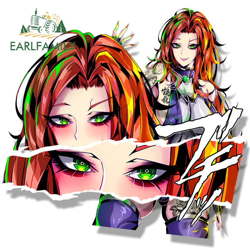 Earlfamily สติกเกอร์ไวนิล ลายการ์ตูนอนิเมะ Ahegao Uzaki Tsuki Fanart กันน้ํา สําหรับติดตกแต่งรถยนต์ 13 ซม.