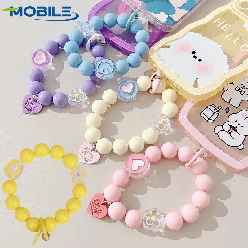 [ Featured ] สายโซ่คล้องโทรศัพท์มือถือ ประดับลูกปัดอะคริลิค ป้องกันการสูญหาย