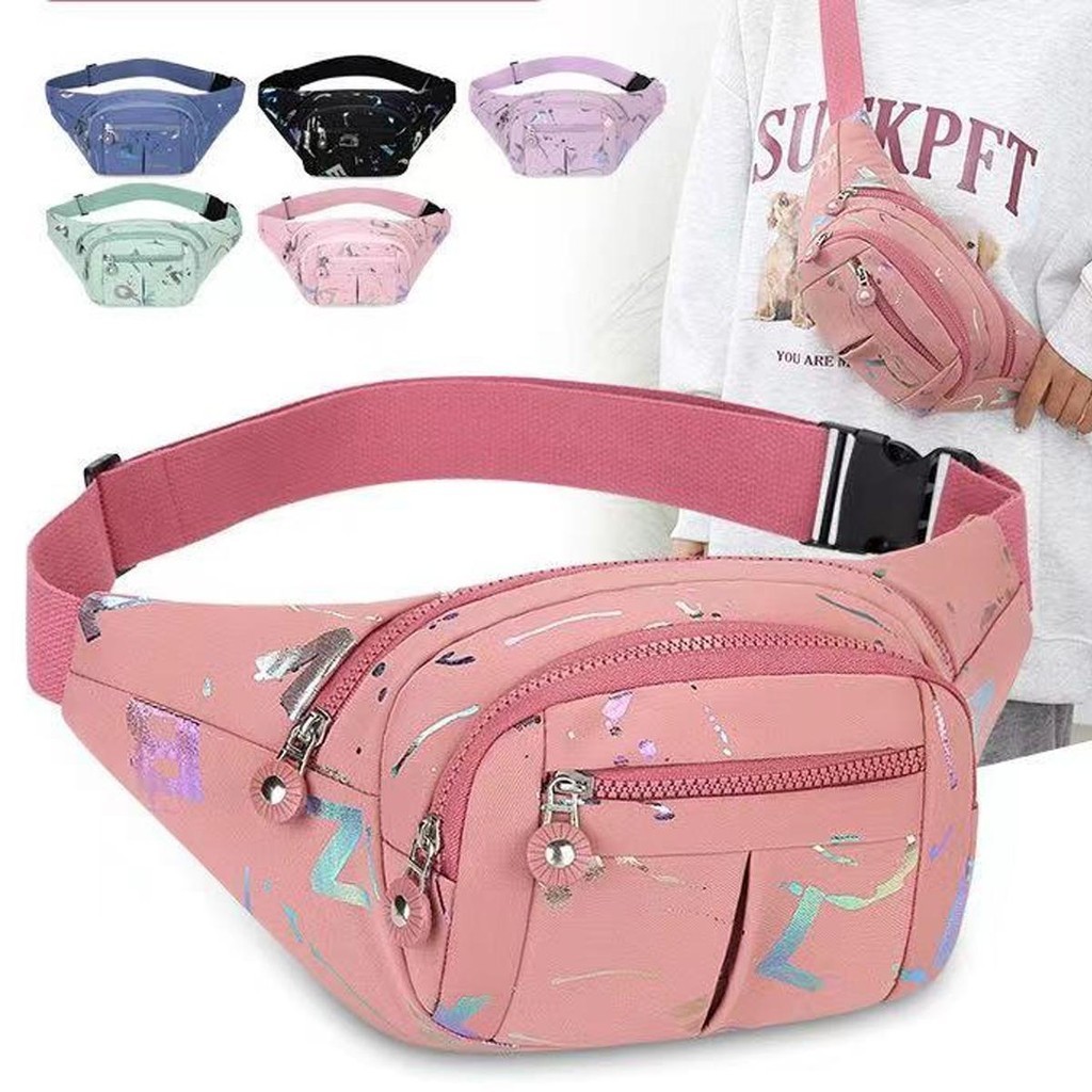 【พร้อมส่ง】miss bag fashion กระเป๋าคาดเอวมัลติฟังก์ชั่นแฟชั่นน้ำหนักเบากันน้ำ กระเป๋าสะพายหน้าอก