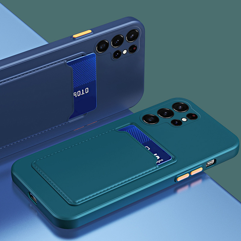 สําหรับ Samsung S23 FE S24 Ultra Plus A05 A05s A15 A25 A35 A55 5G ซิลิโคนเหลวกระเป ๋ าสตางค ์ ผู ้ ถ