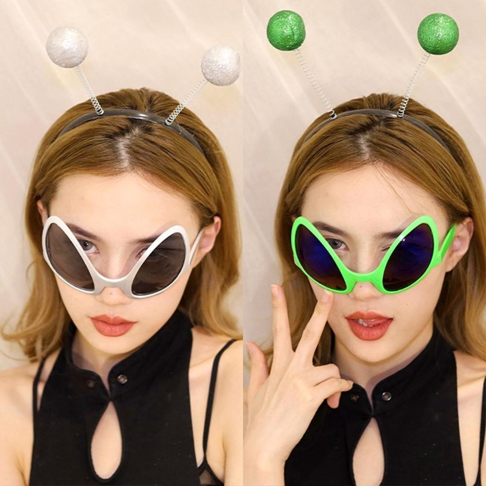 แว่นตากันแดด เลนส์สีรุ้ง แฟชั่น สําหรับเต้นรําเอเลี่ยน ปาร์ตี้