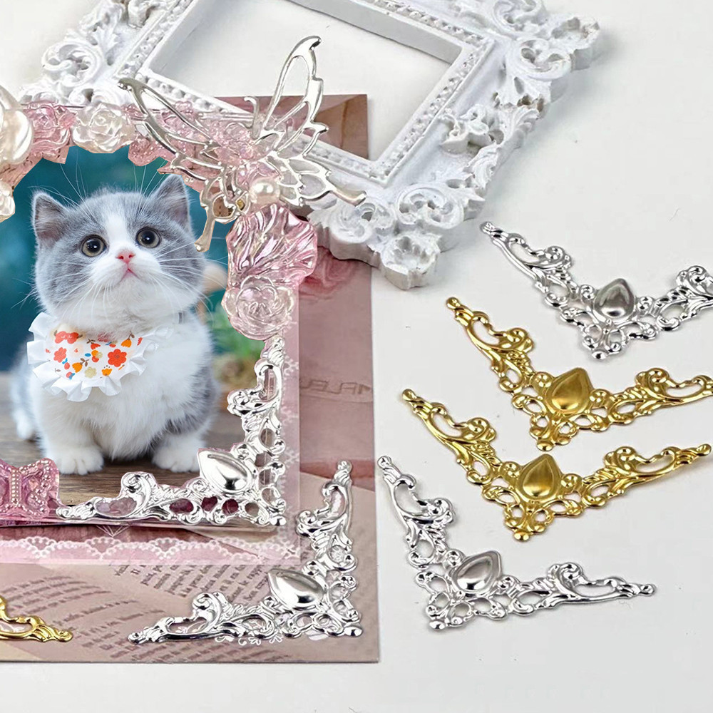 ชุดการ์ดโลหะ ทรงสามเหลี่ยม แฮนด์เมด ขนาด 4X4 ซม. สําหรับตกแต่งเครื่องประดับ 10 ชิ้น