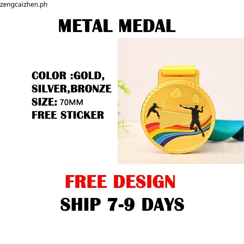 เหรียญที่ระลึก โลหะ 6 แบบ สําหรับเล่นกีฬา โรงเรียน แบดมินตัน