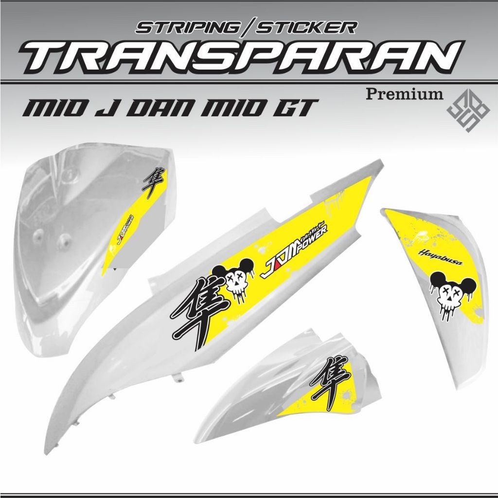 TRANSPARENT MIO J STRIPING?/MOTORCYCLE STICKER MIO J/GT CLEAR B22 COOL VARIATION