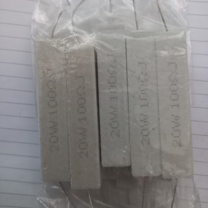 R lime 100ohm 100 ohm 100R 20w 20watt 20 วัตต์ Square block Resistor Fajar electro 2
