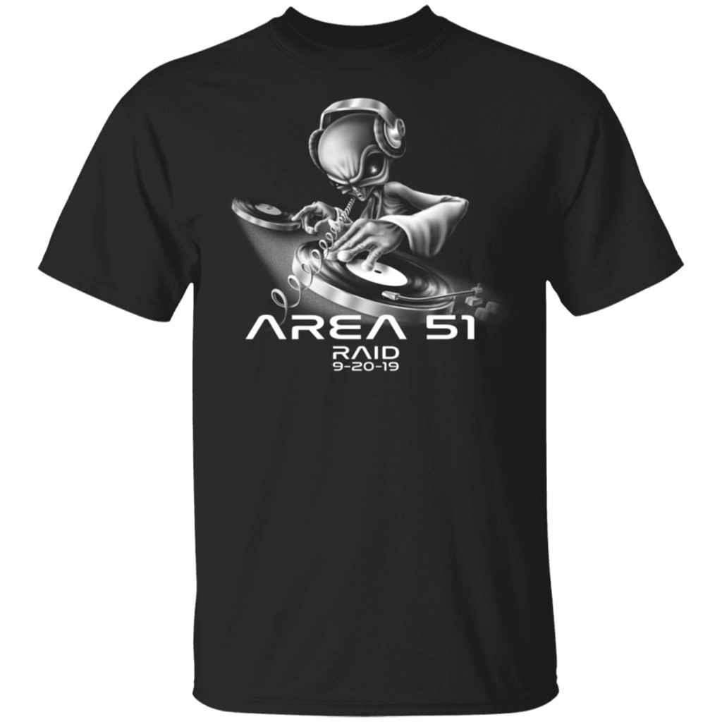 Area 51 Raid Alien Tshirt ผ้าฝ้าย