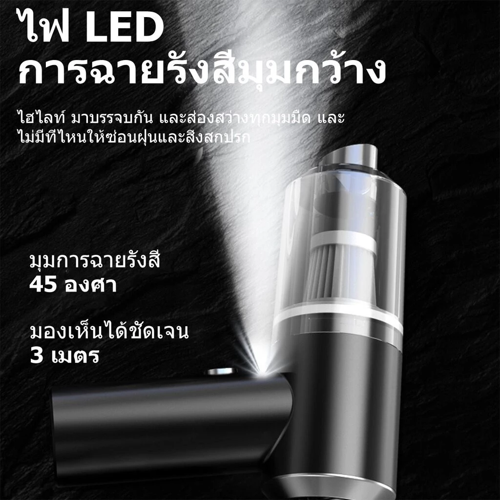 เครื่องดูดฝุ่นไร้สาย 4 ใน 1 ดูด เป่า เติมลม ปั๊มลม พกพา thumbnail 7