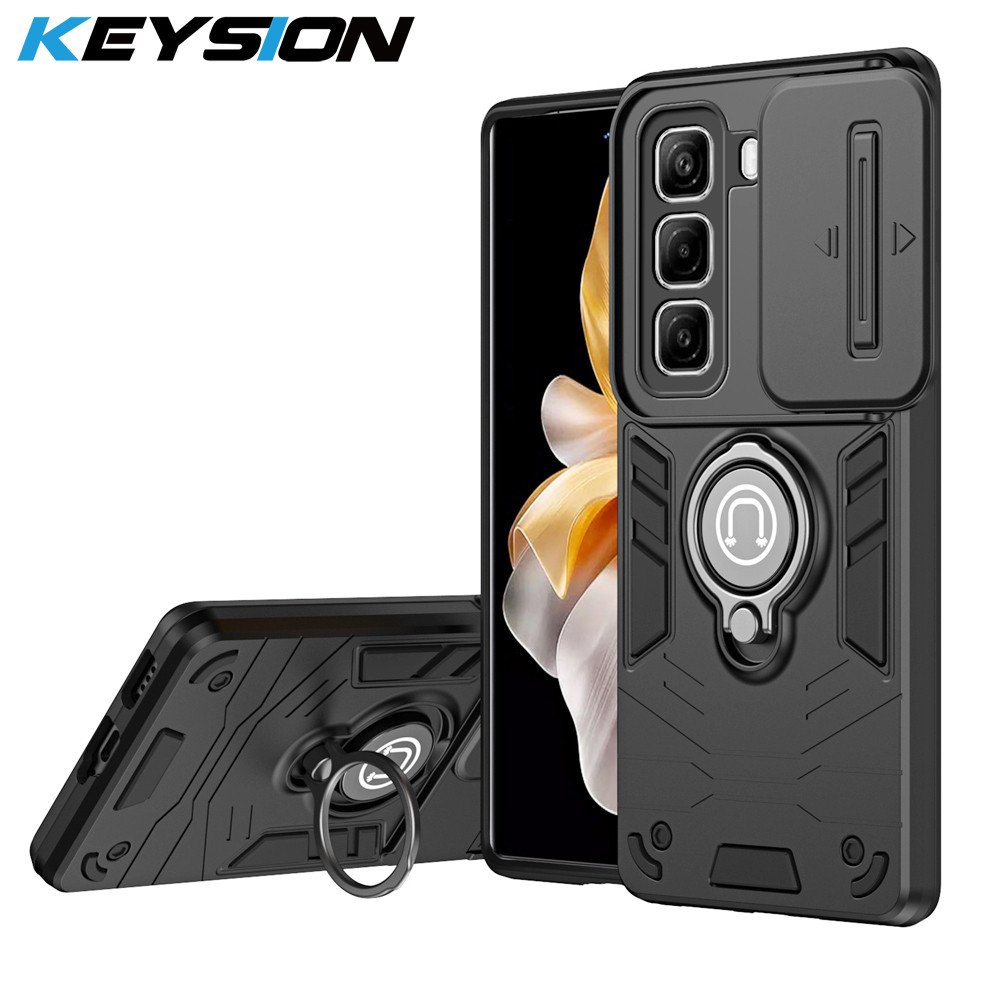 Keysion กันกระแทกสําหรับ Infinix Hot 50 Pro + 4G สไลด์กล้องเลนส์ป้องกันแหวนสําหรับ Infinix Hot 50 4G