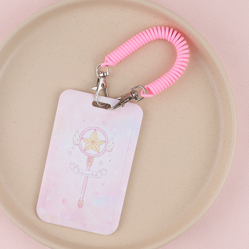 Mrid Cardcaptor Sakura Magic Sakura การ์ดการ์ตูน Holding Man พร้อมเชือกสํานักงานโรงเรียนการ์ดฝาครอบป้องกัน id Badge ผู้ถือน่ารักธนาคารบัตรเครดิตกระเป๋าสตางค์น่ารักผู้ถือบัตรผู้หญิง id ca - รูปที่ 6
