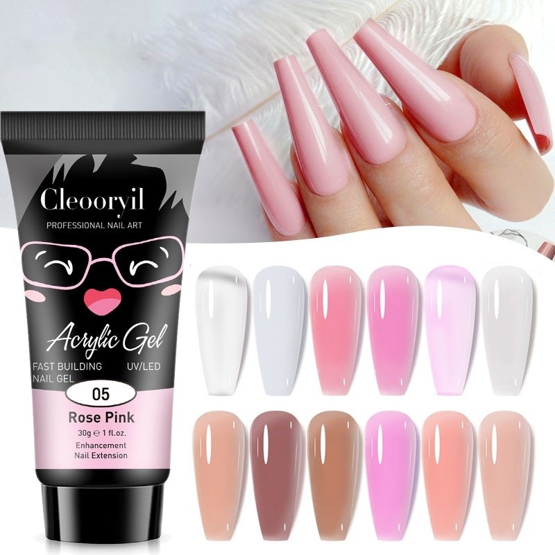 15ml เจลทาเล็บให้ยาวเจ็ดสี 15ml โพลี่เจล ต่อเล็บ กลิตเตอร์เจล Poly Gel กลิตเตอร์ เจลต่อเล็บ