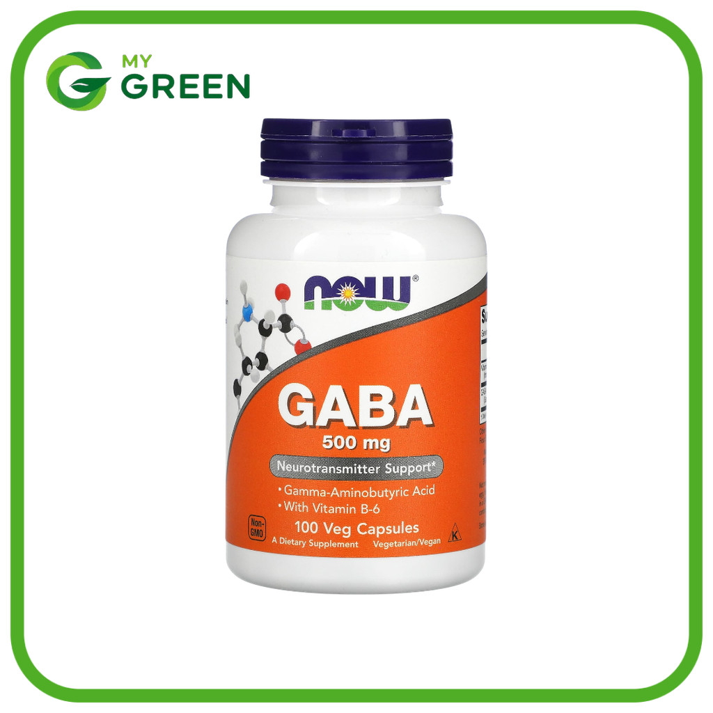 NOW Foods, GABA with Vitamin B-6, 500 mg, 100 Veg Capsules