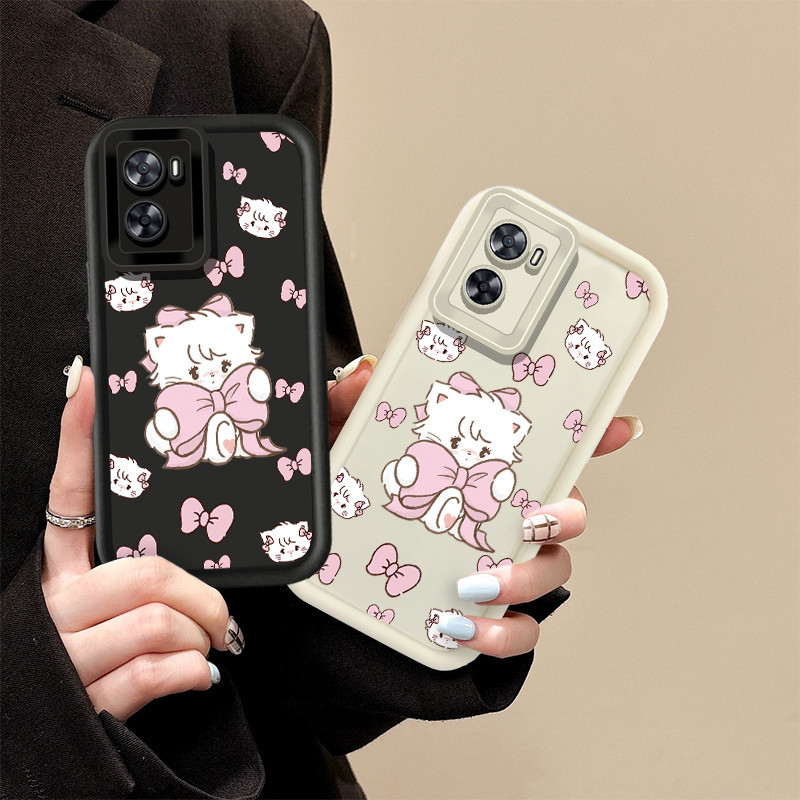 น่ารักการ์ตูนแมวสีขาวน้อยเคสโทรศัพท์สําหรับoppo A57 A77 A53 a3 energy a80 A33 A79 A93 A94 F11 A9X Re