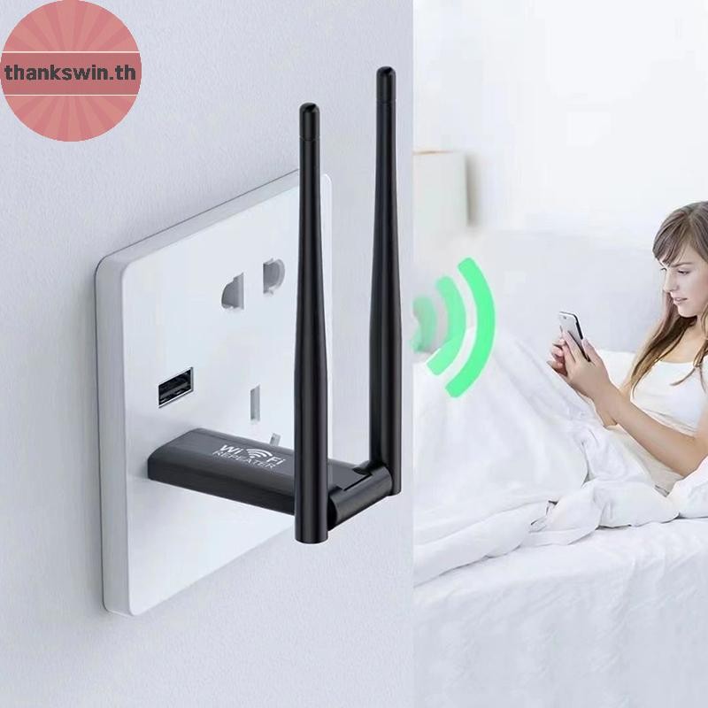 Thankswin 300Mbps 2.4G USB Wireless WiFi Repeater Extender Router WiFi สัญญาณ Booster ยาว Wi-Fi Repeater Access Point th