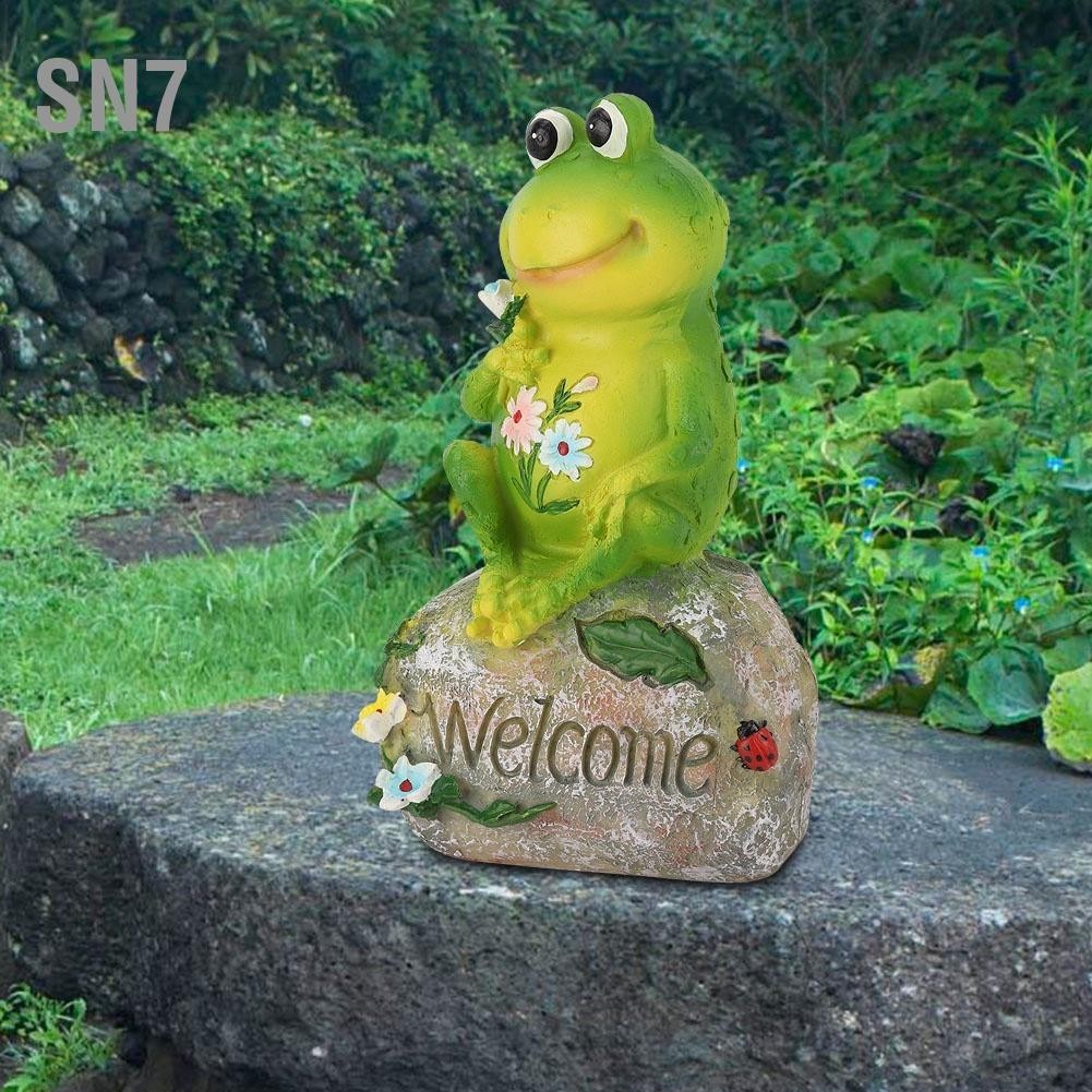 SN7 สวนกลางแจ้งสระว่ายน้ำกบสัตว์เครื่องประดับตุ๊กตาเรซิ่น YARD Pond สนามหญ้ารูปปั้น