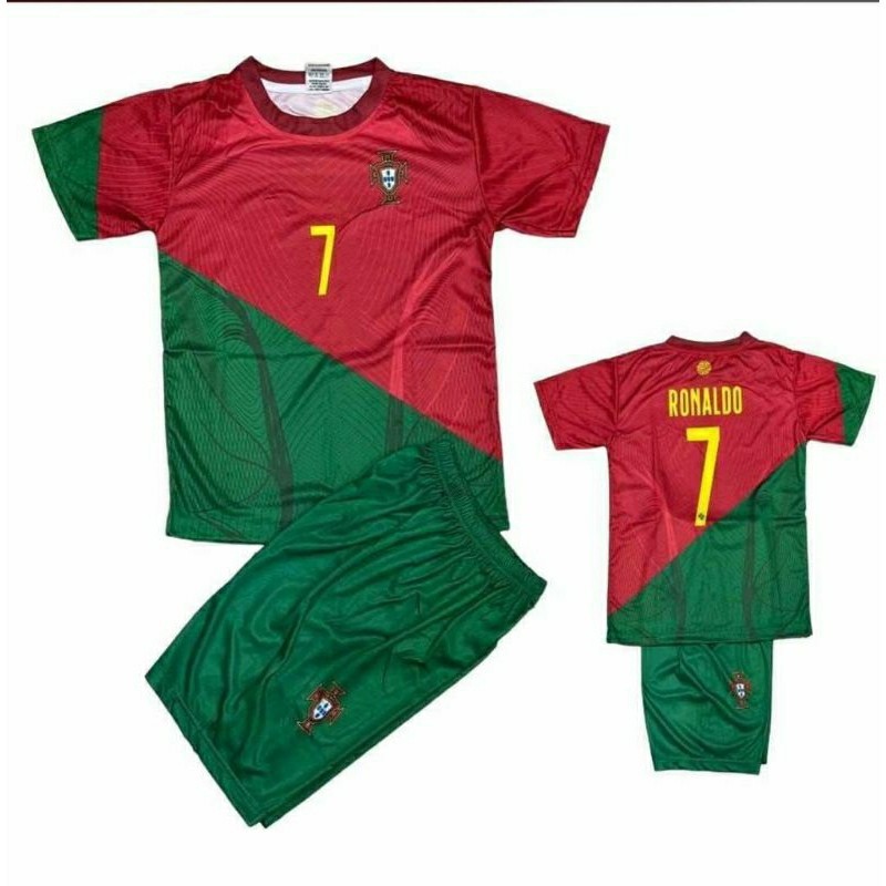 World Of FASHION ID ชุดลูกบอลเด็ก/ชุดกีฬา/ชุดสูทโปรตุเกส Ronaldo