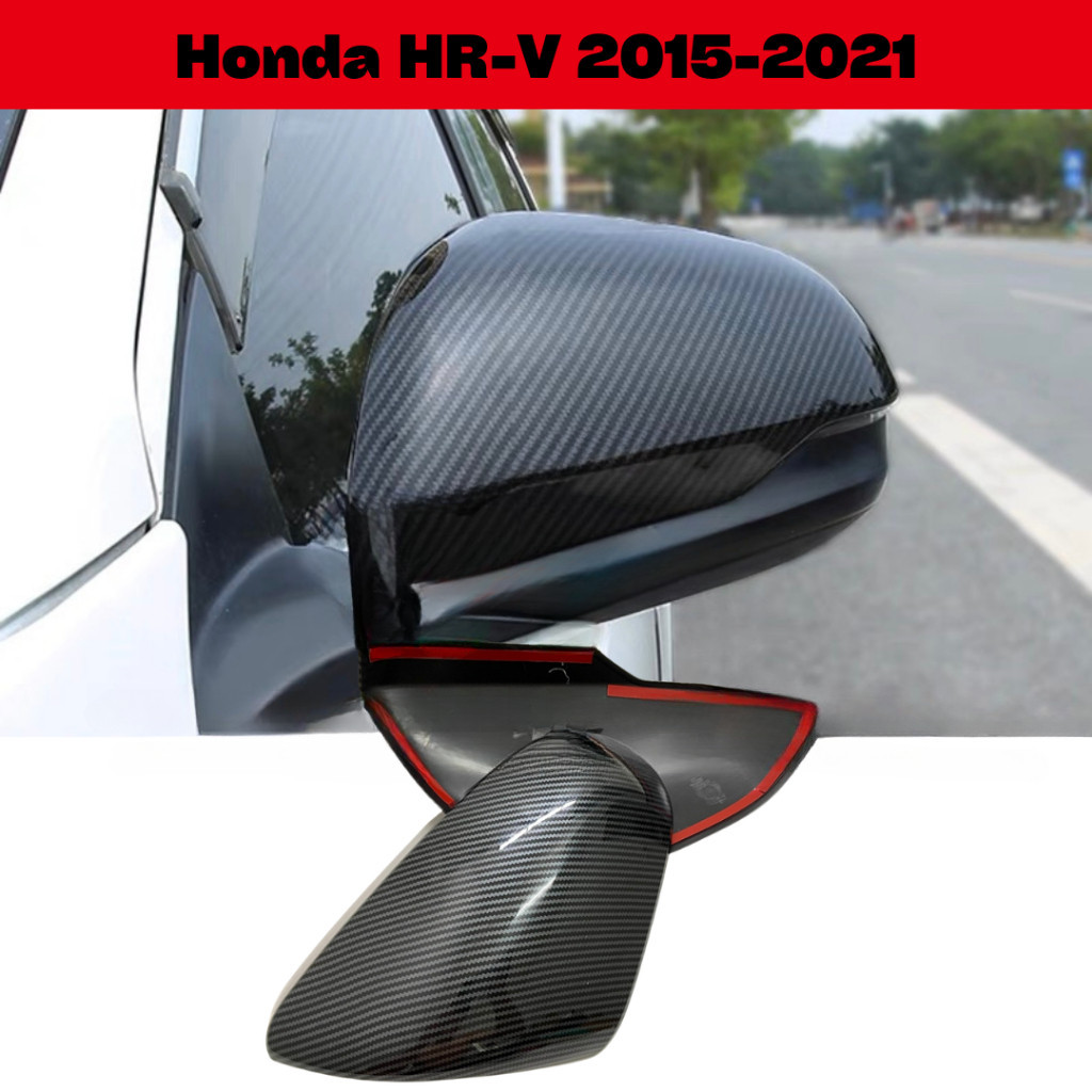 ฝาครอบกระจกมองข้าง คาร์บอน สําหรับ Honda HRV HR-V Vezel 2015-2021