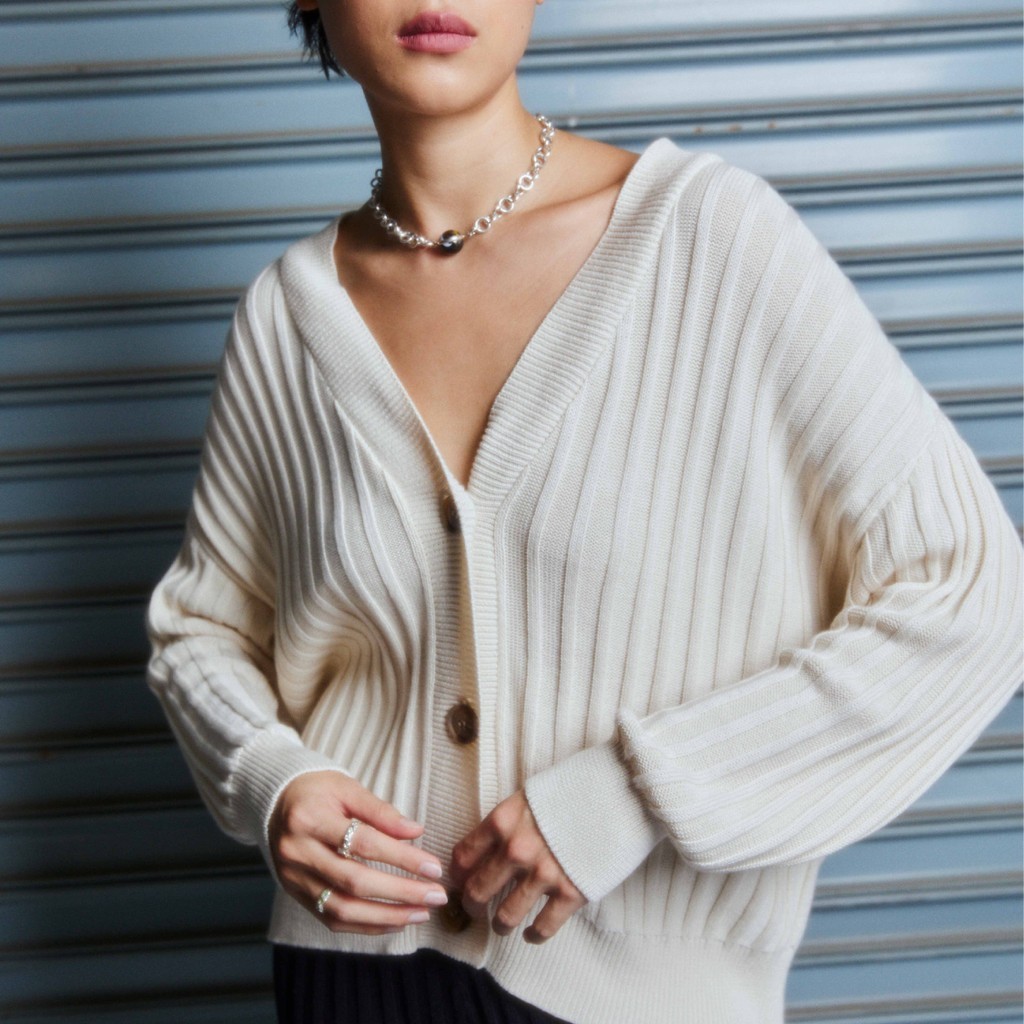 knitCircle - BEST REGARDS Cardigan (3สี) Office collection เสื้อคาร์ดิแกนไหมพรมโอเวอร์ไซส์ แขนยาว ผ่