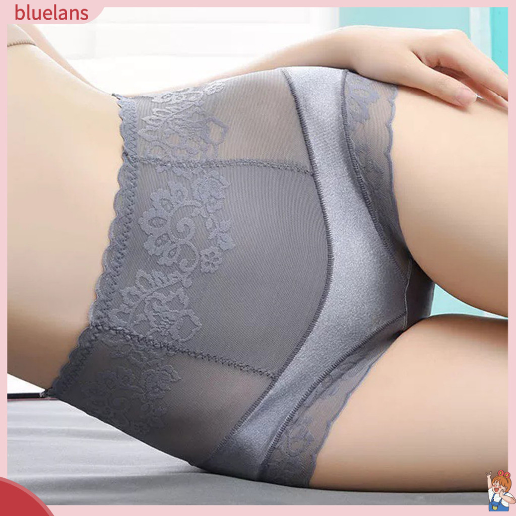 Blu กางเกงชั้นใน เอวสูง ปักลายลูกไม้ ไร้รอยต่อ ไร้รอยต่อ เซ็กซี่ สําหรับยกก้น ควบคุมหน้าท้อง เอเชียตะวันออกเฉียงใต้ โปรดปราน