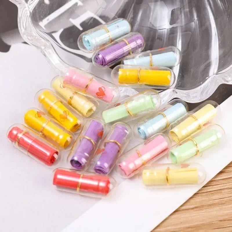 52/60/100 ชิ้น Mini DIY ข้อความแคปซูล Blank Notes Pill พร้อมม้วนกระดาษ Wish แคปซูลโปร่งใส Party วันวาเลนไทน์ ราคา ถูกที่สุด ดีลบีเคเค แกลเลอรีภาพที่ 5