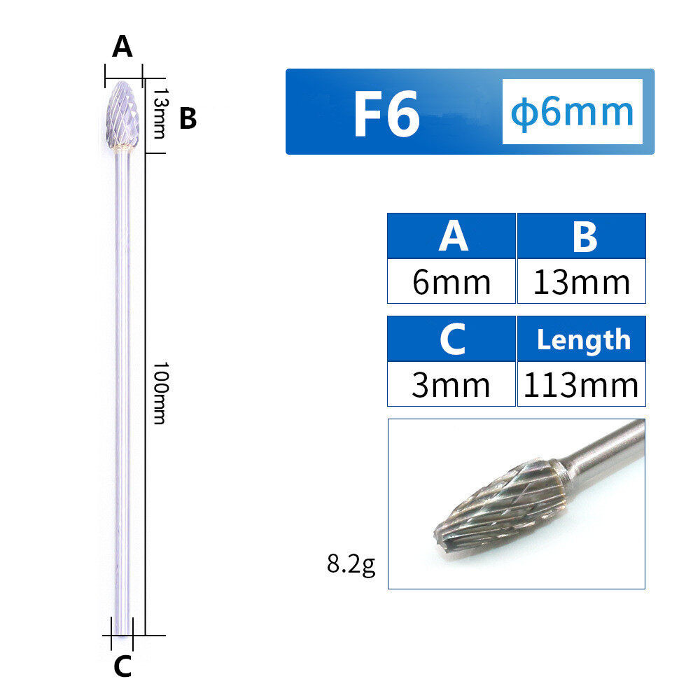 ดอกเจียรคาร์ไบด์ ดอกเจียรเหล็ก ดอกคาร์ไบด์ ชุดดอกกัด ดอกเเกะสลัก เจียรฝาสูบ แกน 3มิล หัว 6มิล ก้านยาว 100 มิล มีให้เลือก - รูปที่ 7