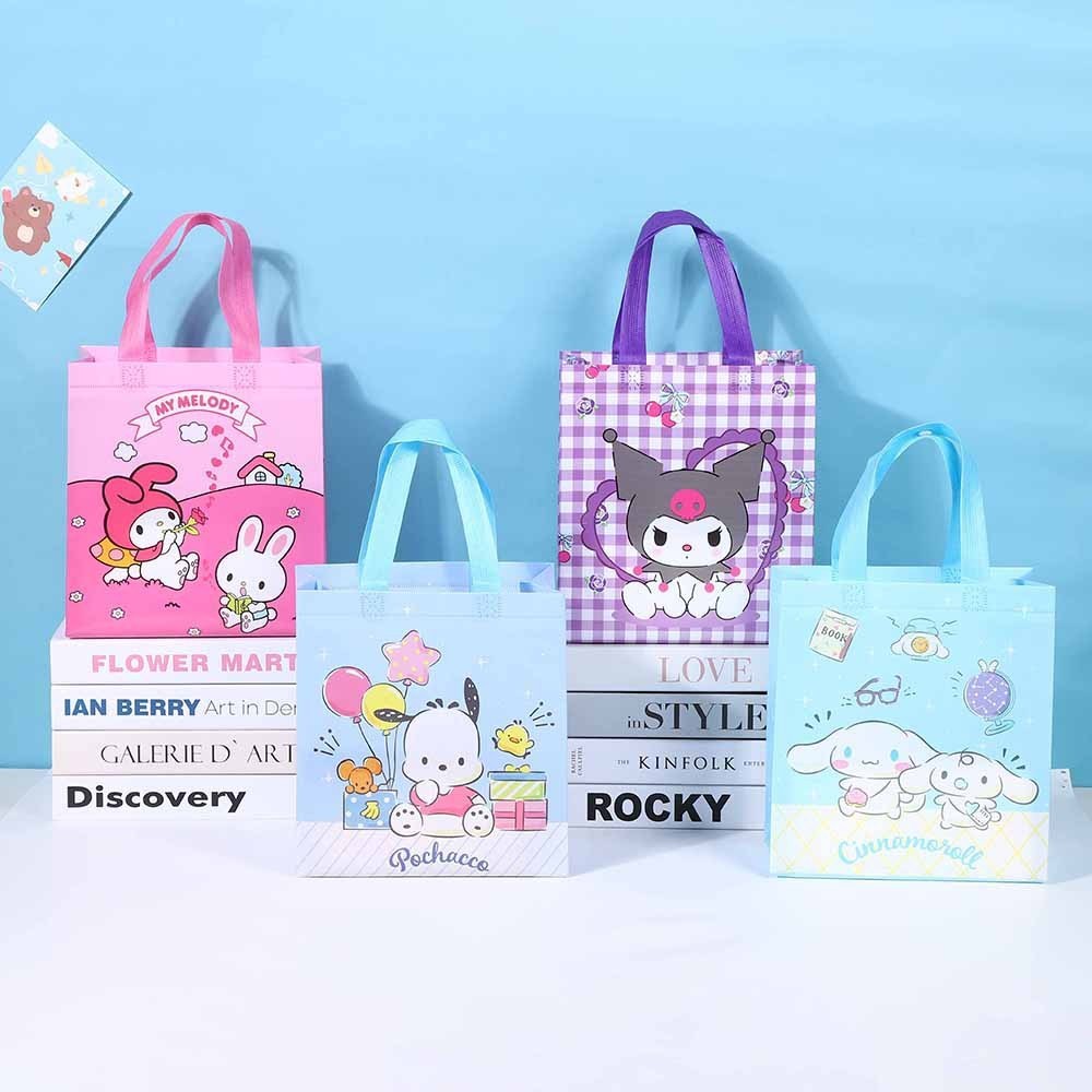 ถุงหิ้ว กระเป๋าถือช้อปปิ้ง ผ้าสปันบอนด์ ลายการ์ตูนน่ารักๆ พร้อมส่ง #BAG027