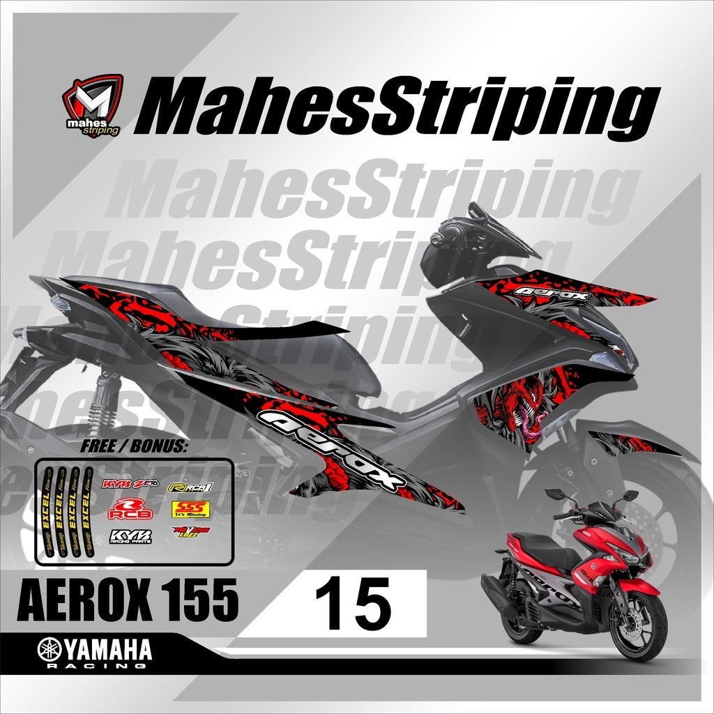 AEROX 155 Striping - สติ๊กเกอร์ Striping Variation list สติ๊กเกอร์ YAMAHA AEROX 155 MS 15