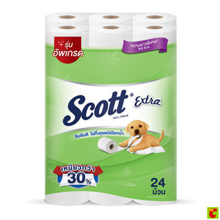 สก๊อตต์ เอ็กซ์ตร้า กระดาษชำระแบบม้วนความยาวพิเศษ แพ็ค 24