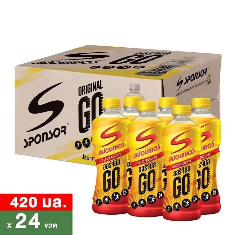 สปอนเซอร์ โก เครื่องดื่มเกลือแร่ รสออริจินัล 420 มล.X24 ขวด