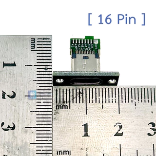 ซ็อกเก็ต Type-C ตัวเมียแบบติด panel USB Type-C Socket with panel