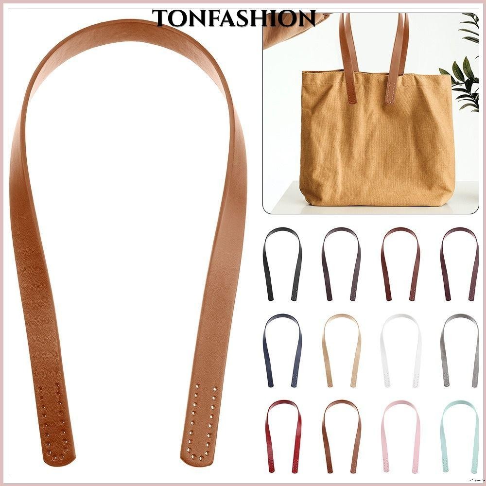 Tonfashion สายคล้องกระเป๋าสะพายไหล่ หนัง PU ถอดได้ พร้อมหูหิ้ว สําหรับเย็บกระเป๋าถือ กล่องของขวัญ DIY